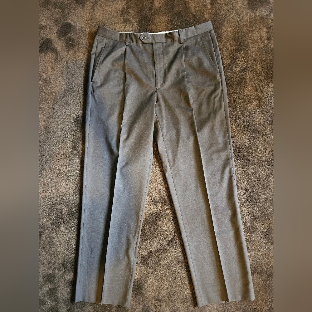 Santorelli Gray Dress Pants Smooth Finish